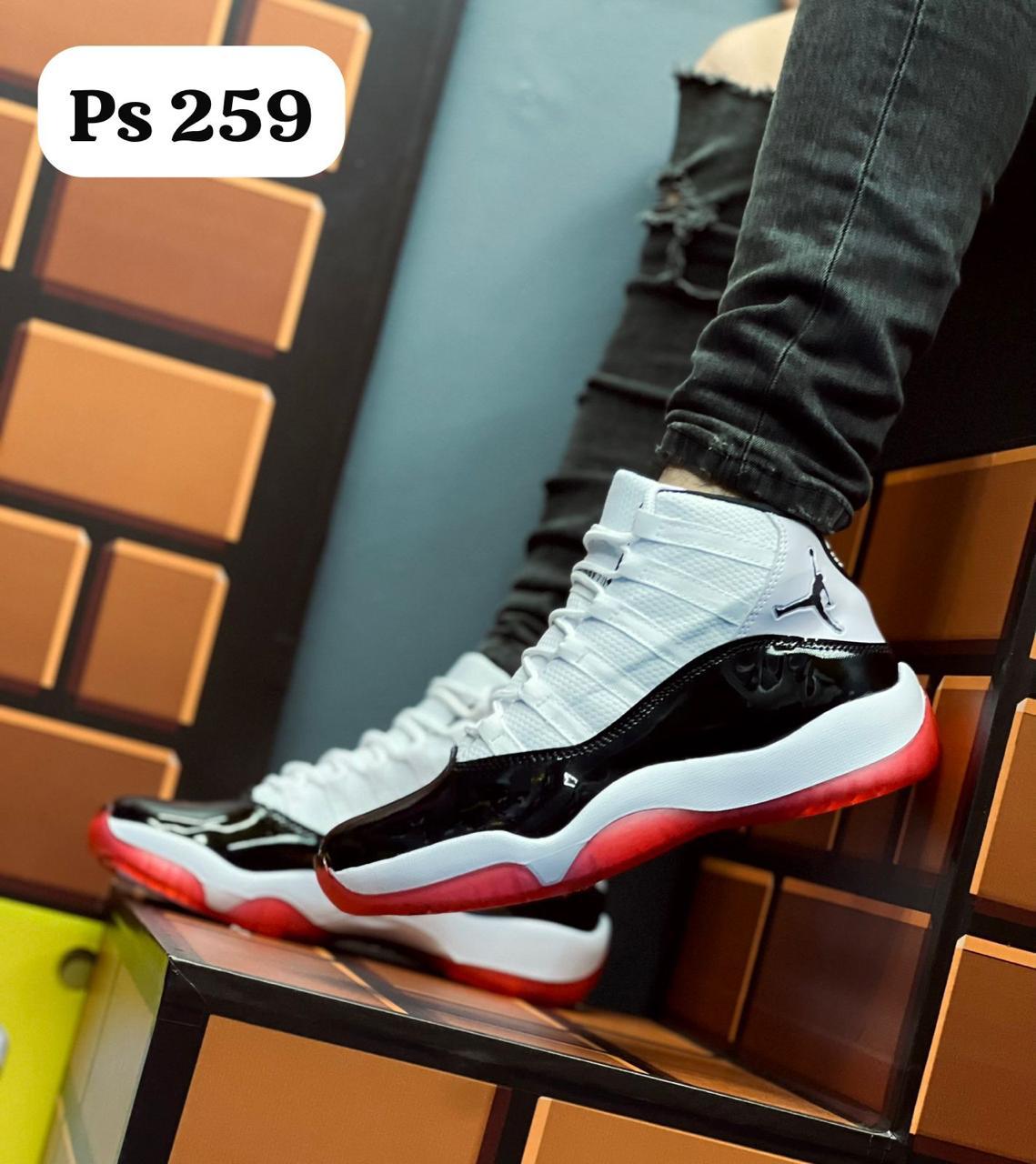 JORDAN TRENZAS BLANCO ROJO
