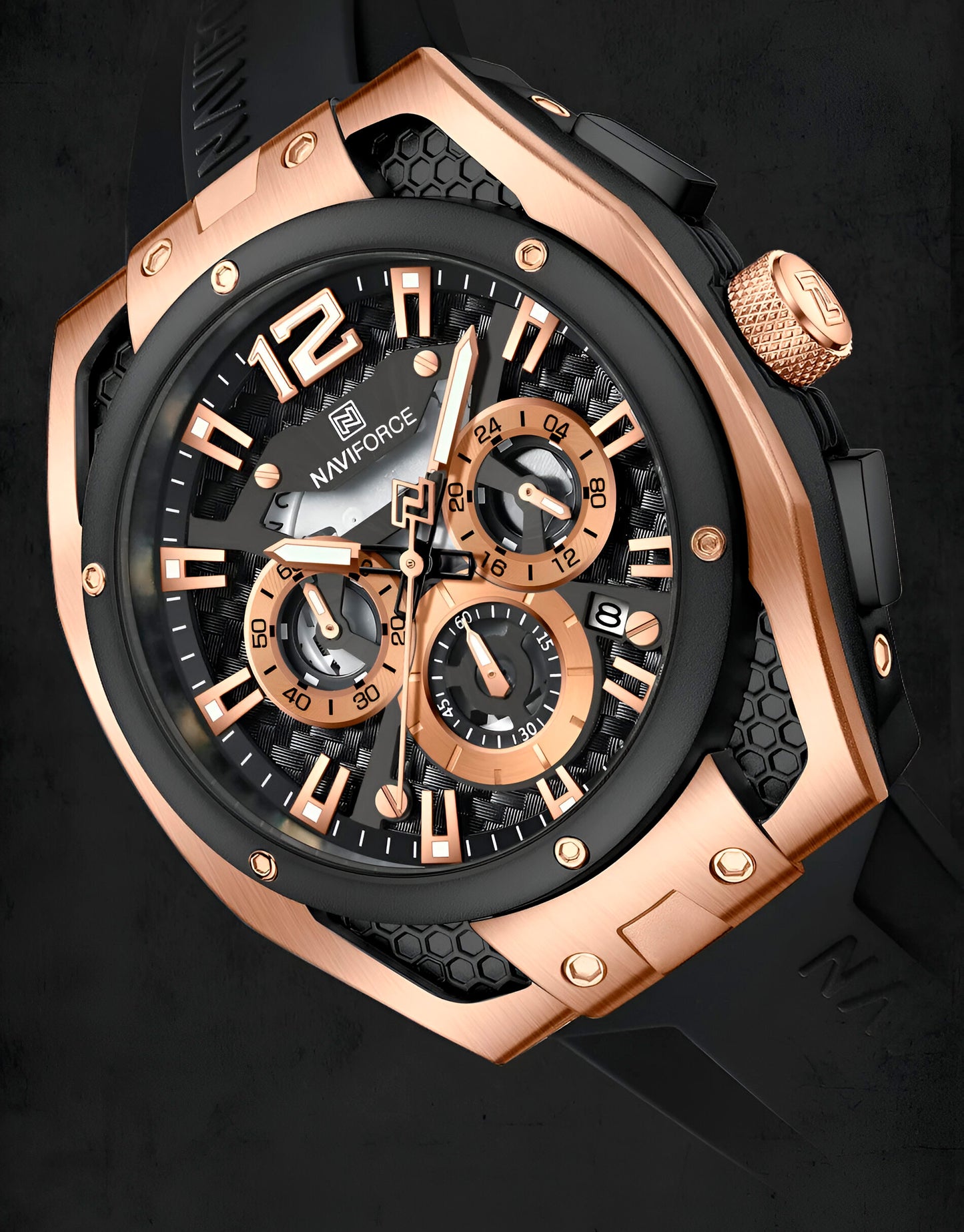 Reloj Naviforce Deportivo Nf8063 Goma Ho