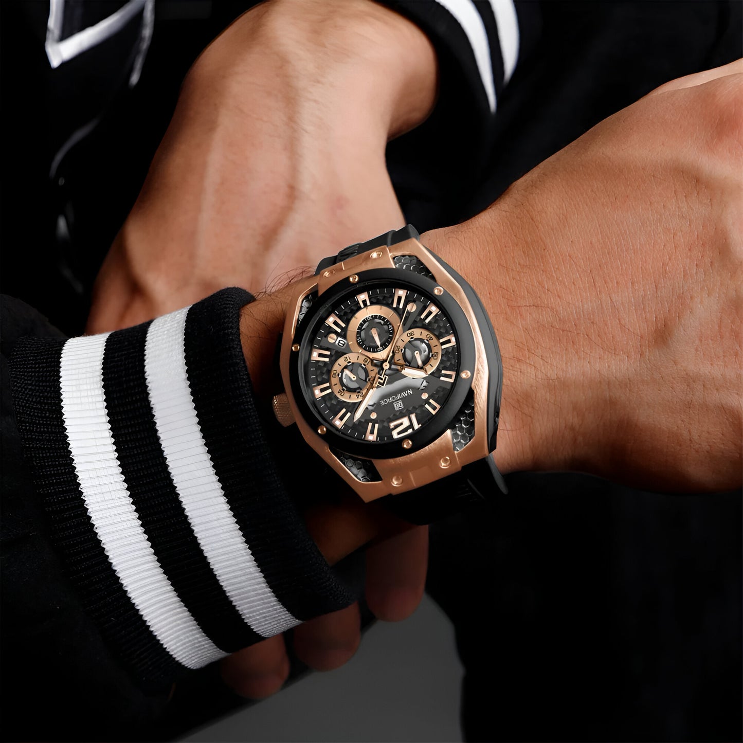 Reloj Naviforce Deportivo Nf8063 Goma Ho