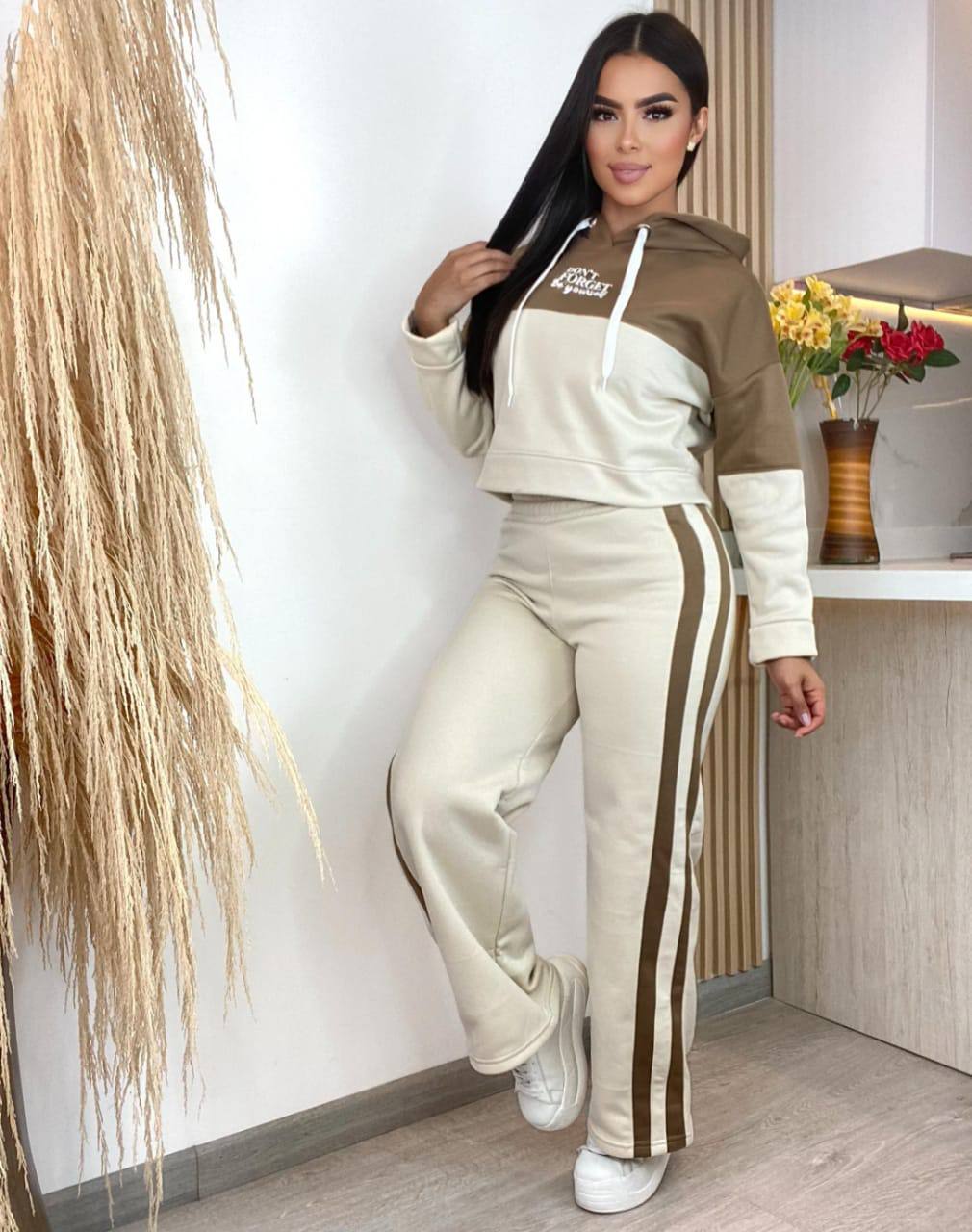 Conjunto de sudadera oversize invierno