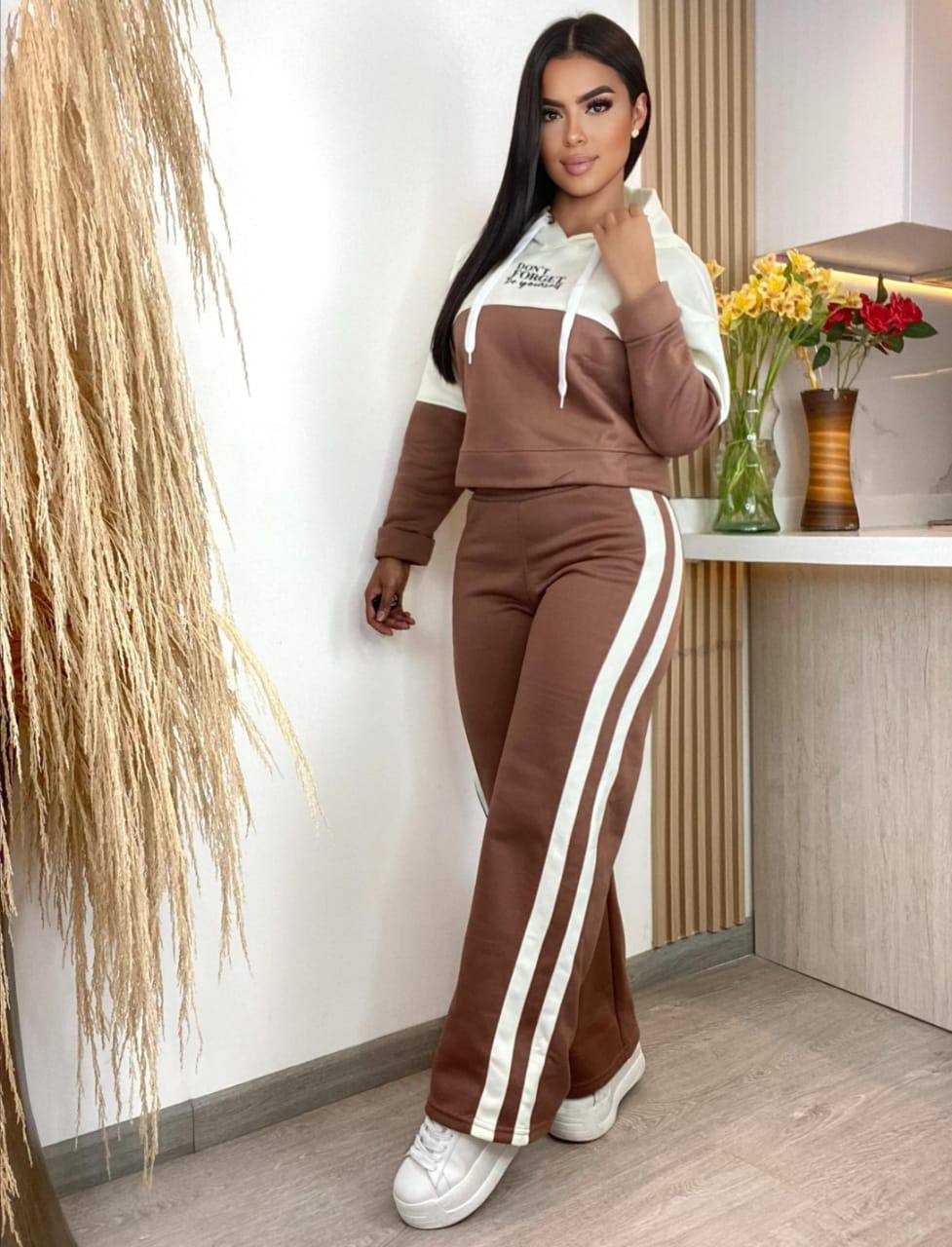 Conjunto de sudadera oversize invierno