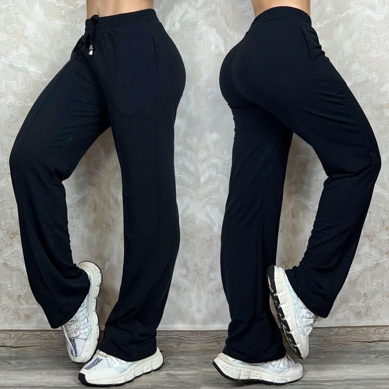 Pantalon en burda bota ancha