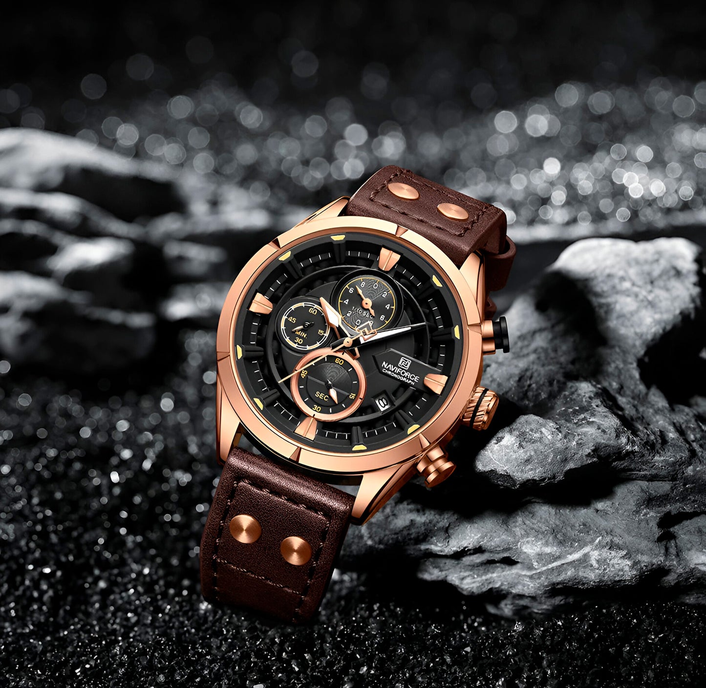 Reloj Naviforce Casual Nf8045 Cuero Homb