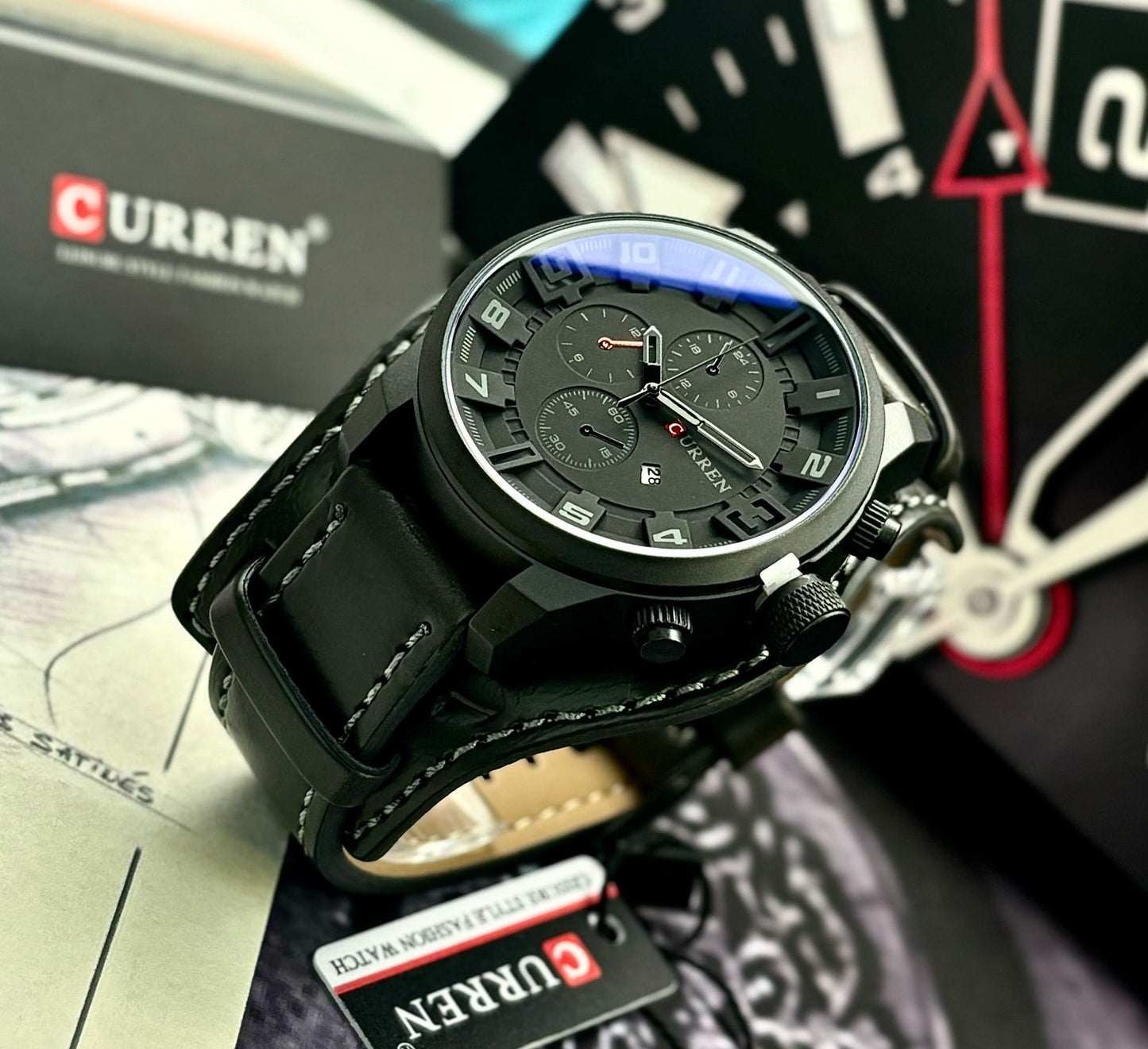 Reloj Curren 8225 pulso Cuero Hombre