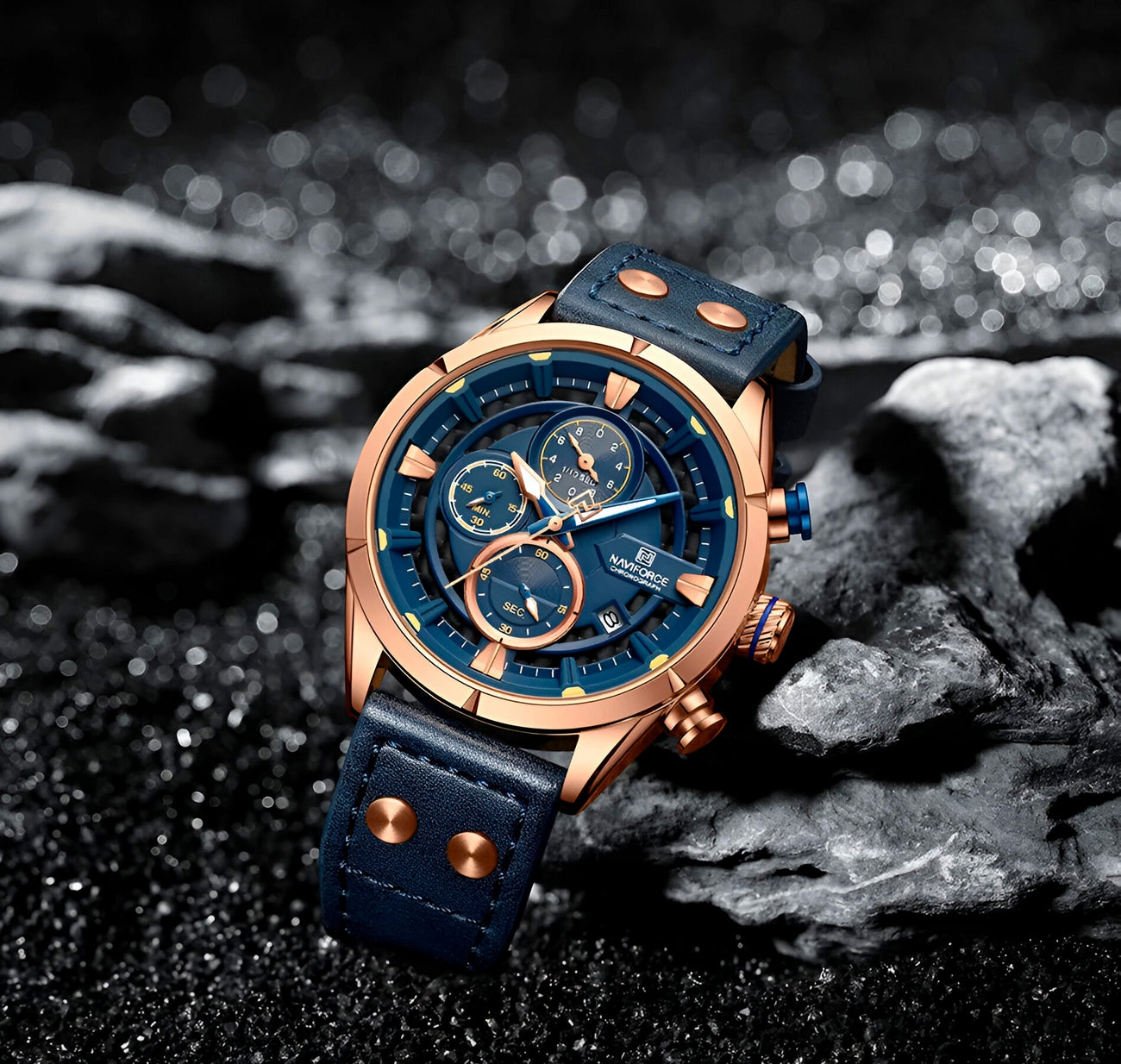 Reloj Naviforce Casual Nf8045 Cuero Homb