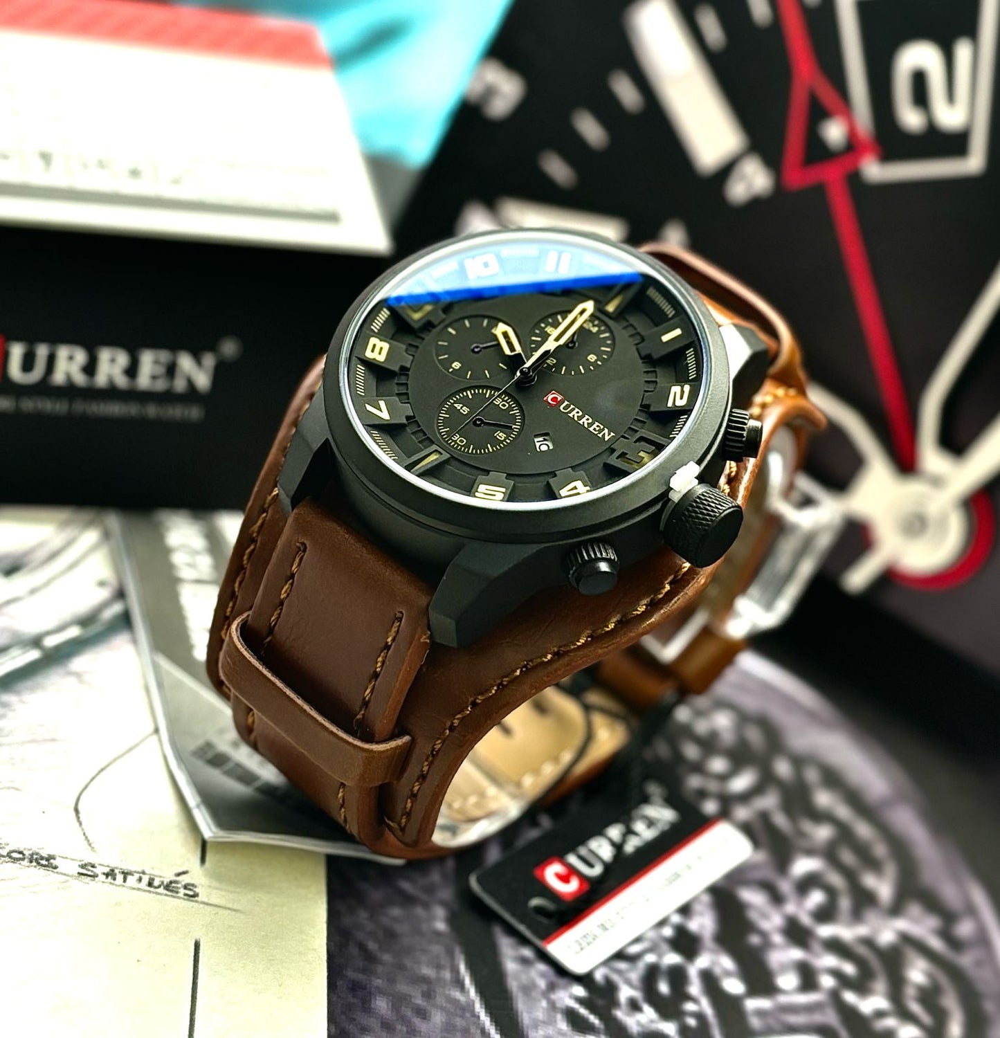 Reloj Curren 8225 pulso Cuero Hombre