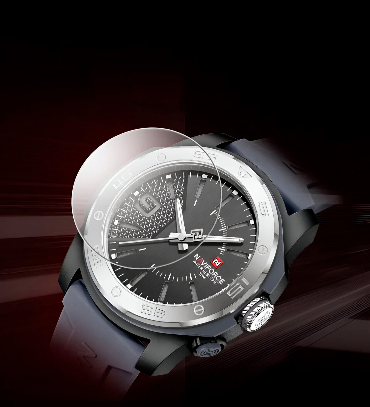 Reloj Naviforce Deportivo Nf7112 Goma Ho