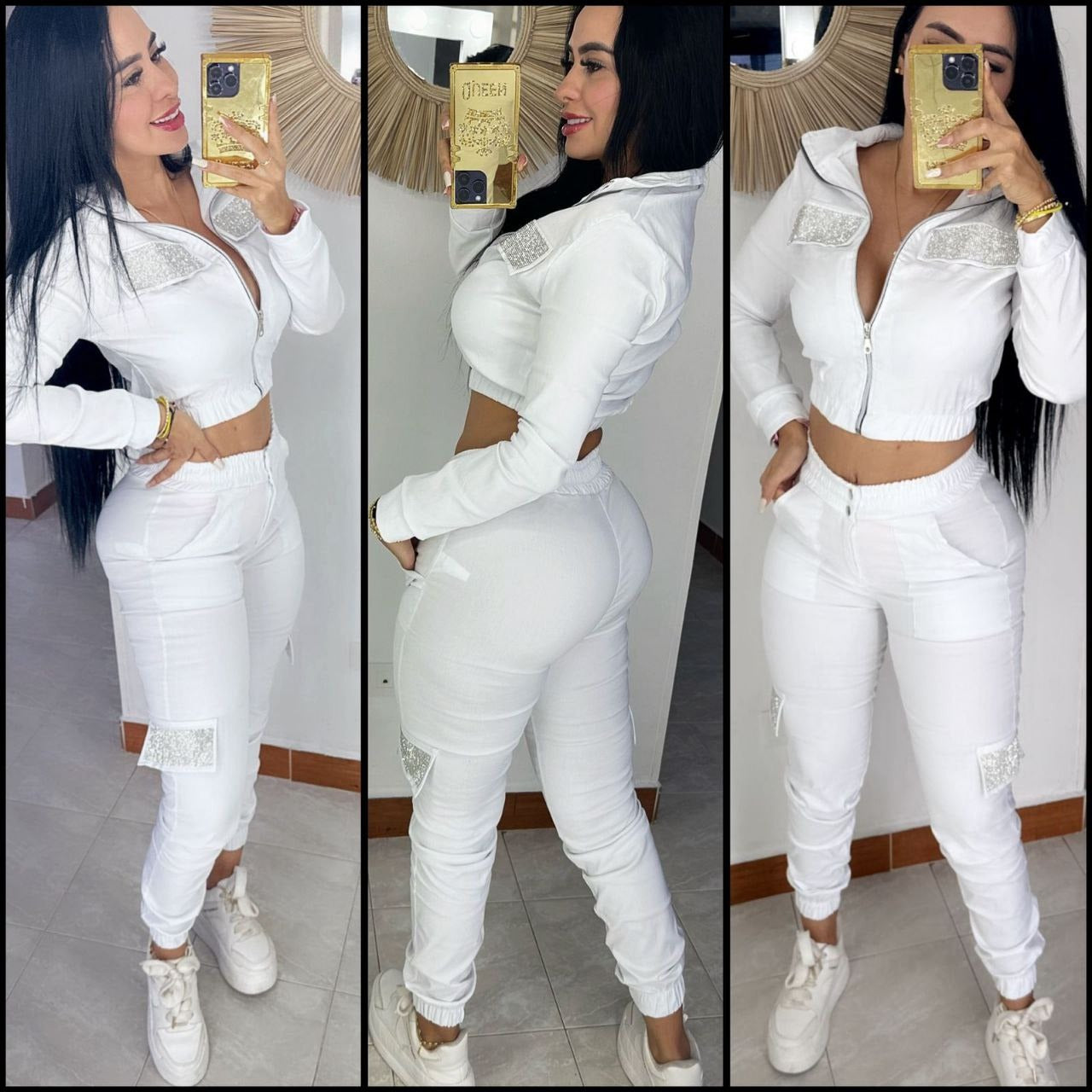 pantalon cargo y chaqueta cremallera jaz