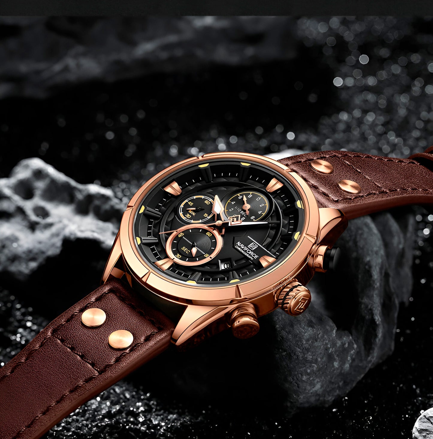 Reloj Naviforce Casual Nf8045 Cuero Homb