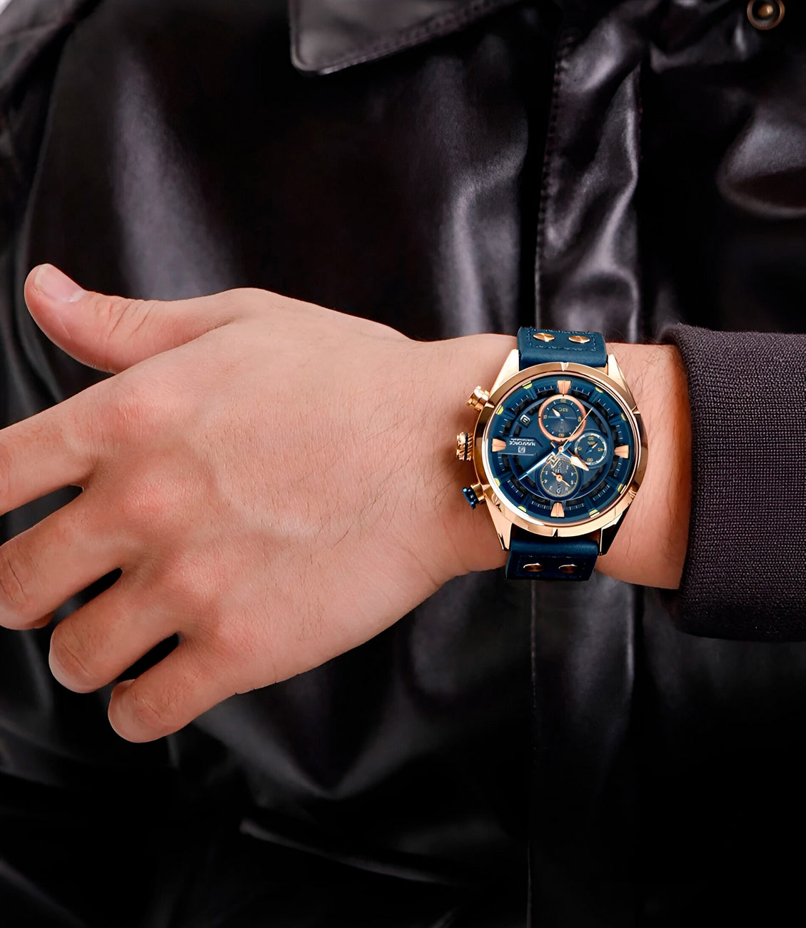 Reloj Naviforce Casual Nf8045 Cuero Homb