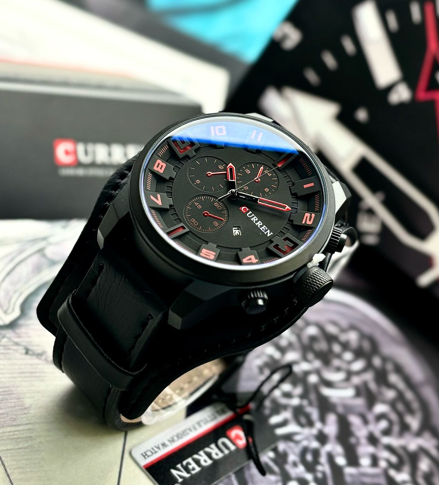 Reloj Curren 8225 pulso Cuero Hombre