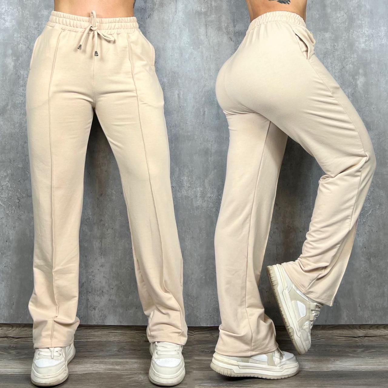 Pantalon en burda bota ancha