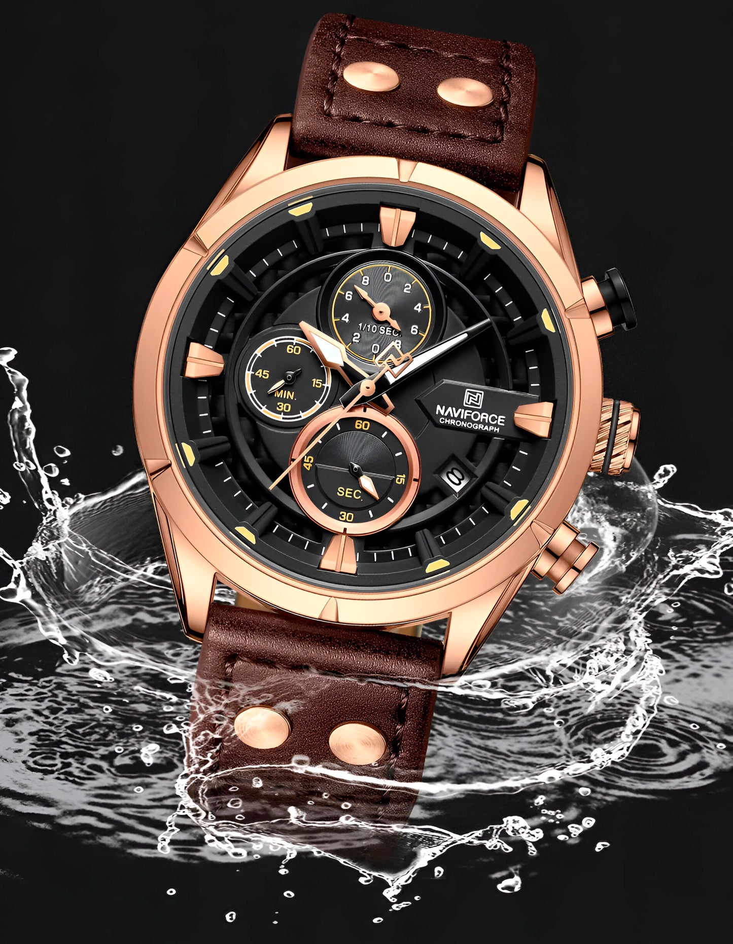 Reloj Naviforce Casual Nf8045 Cuero Homb