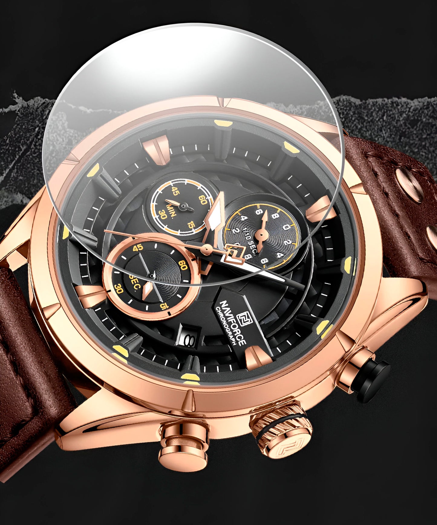 Reloj Naviforce Casual Nf8045 Cuero Homb