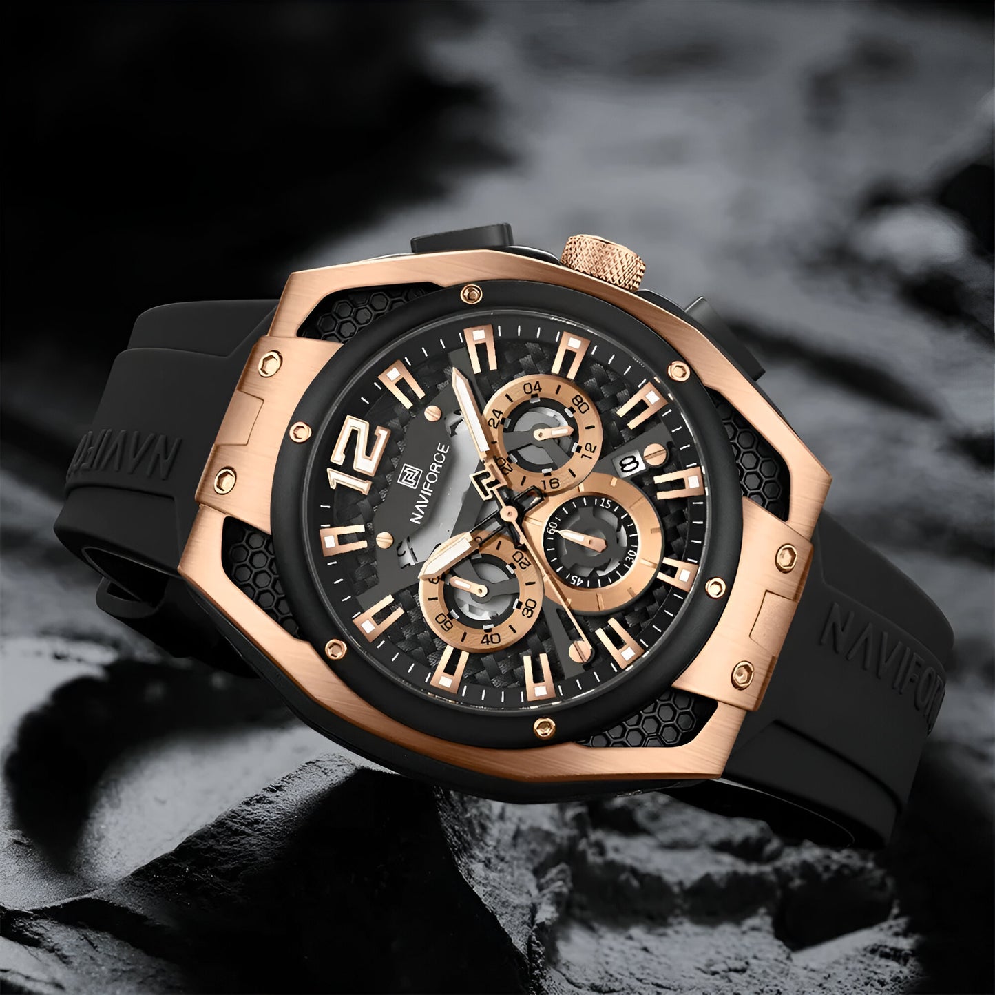 Reloj Naviforce Deportivo Nf8063 Goma Ho