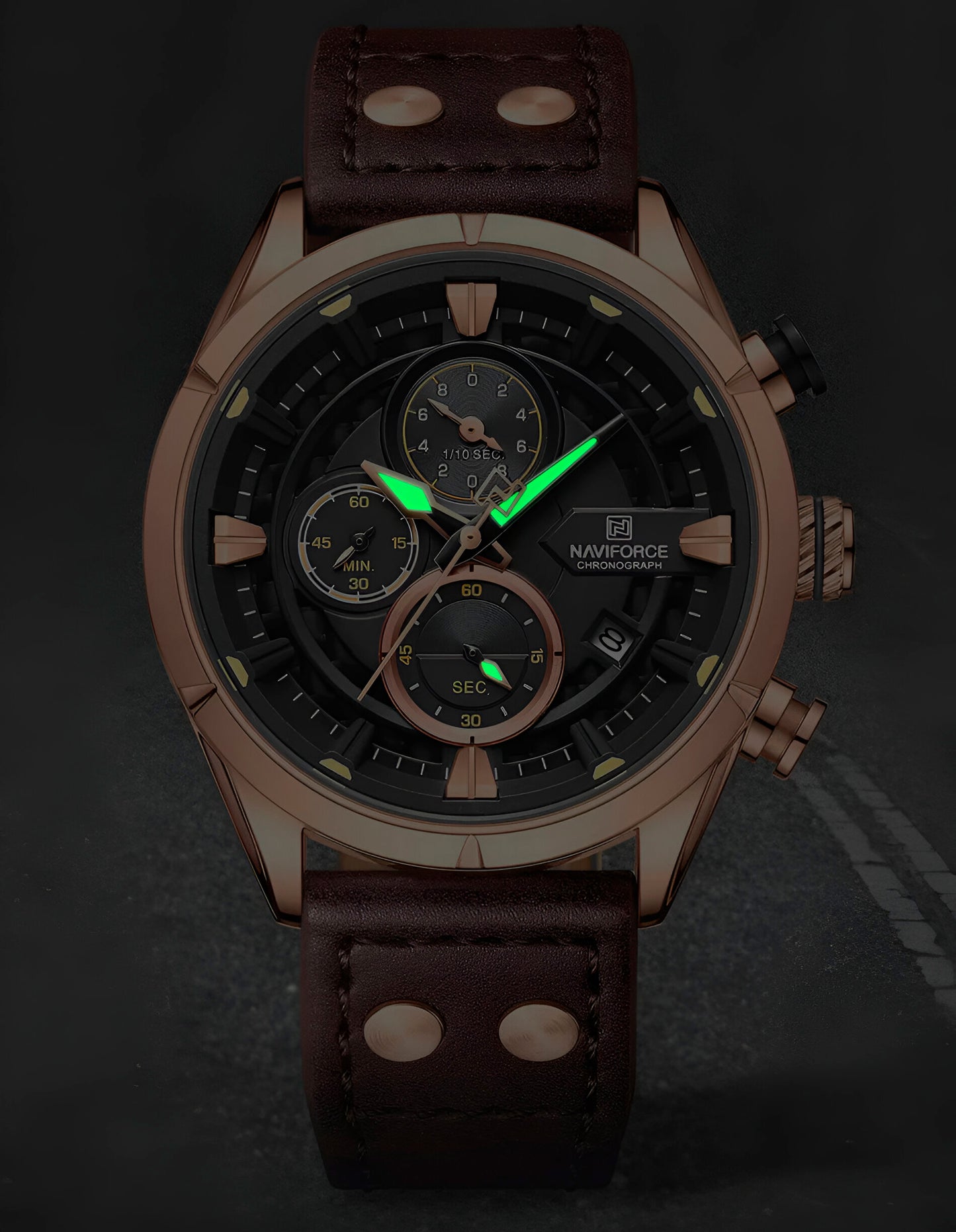Reloj Naviforce Casual Nf8045 Cuero Homb