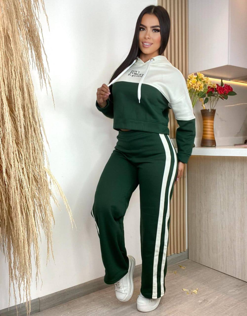 Conjunto de sudadera oversize invierno