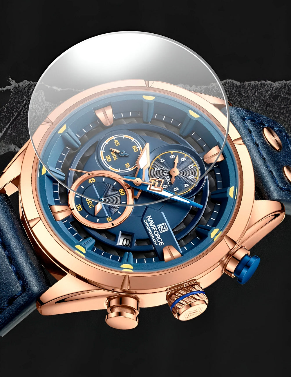 Reloj Naviforce Casual Nf8045 Cuero Homb